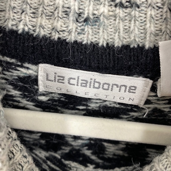 Vintage Liz Claiborne Nordic Turtleneck Chunky Knit Sweater Pullover Cozy - Picture 4 of 7
